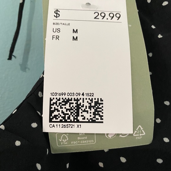 NWT - chiffon V-neck top - Picture 3 of 3